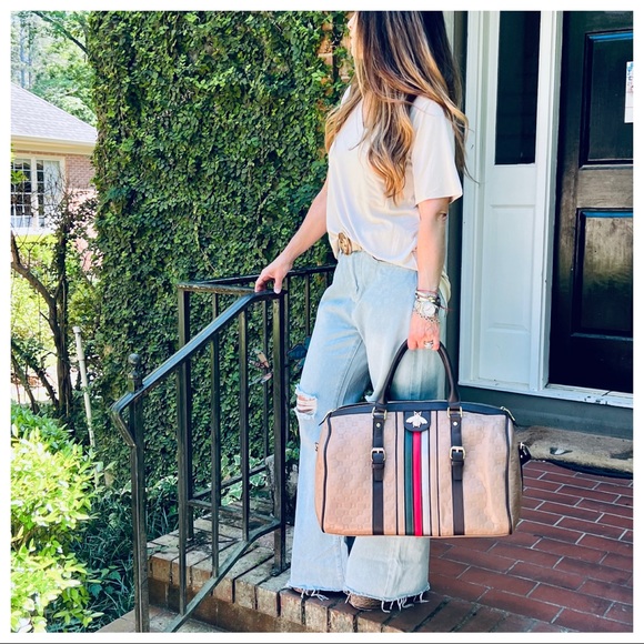 Embossed Fabulous vegan Weekend Travel Duffle - Picture 3 of 11